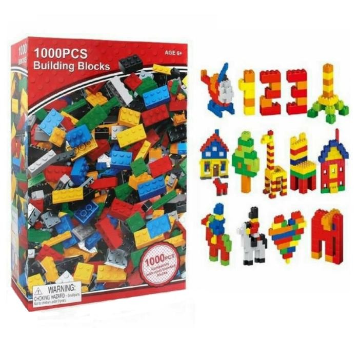 Jual PROMO! Mainan Balok Susun Building Block 1000 pcs | Shopee Indonesia