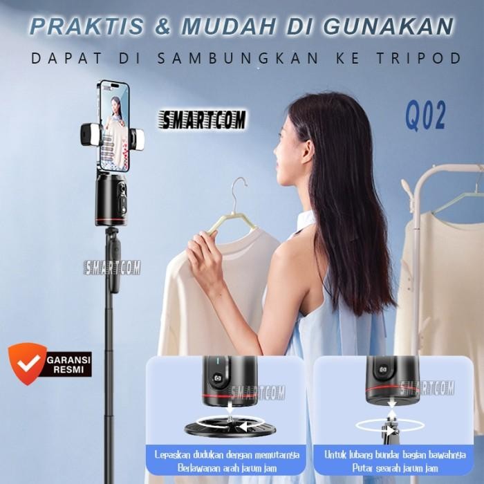 Jual Smartcom Gimbal Stabilizer Q02 Face Tracking Handphone Gopro ...
