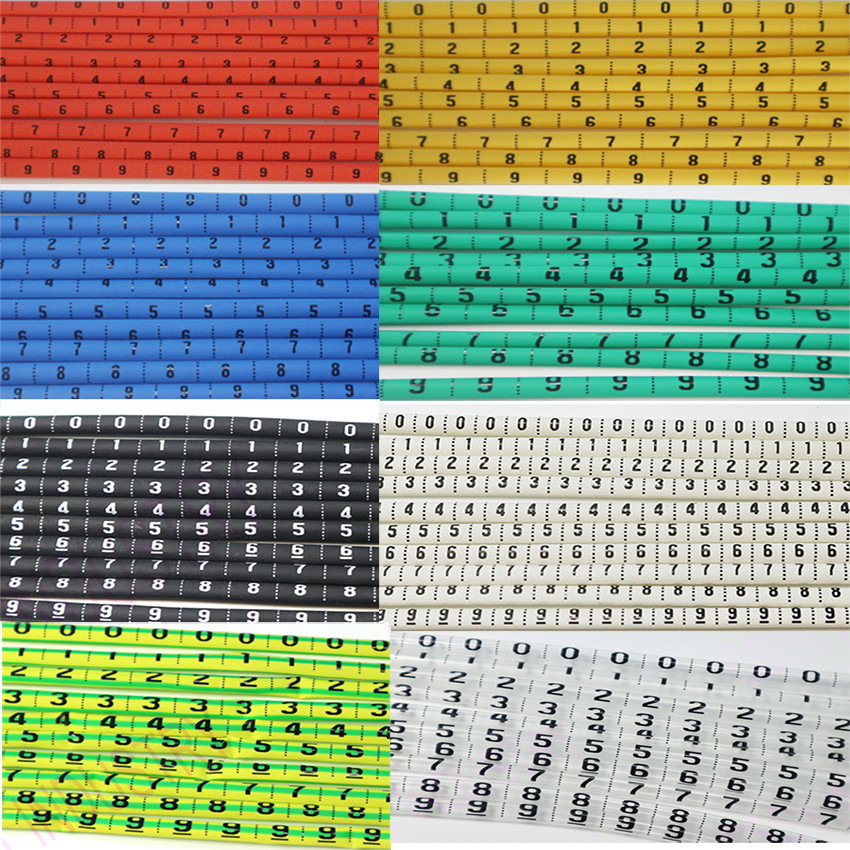 Jual Plastic heat shrink tubing cable marker label Wire heat shrink ...