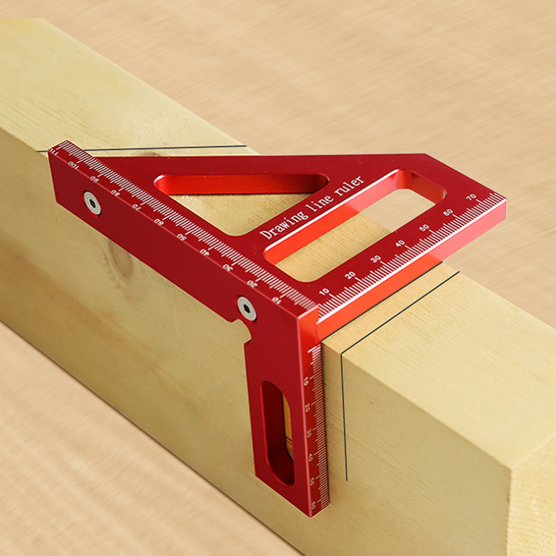 L-Shape Aluminum Alloy Square Ruler – 90° Framing & Carpenter Tool, Rust-Resistant, 300mm Size, For Construction Layout, Woodworking