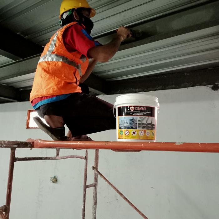 Jual Cat Anti Api OMNI / Cat Intumescent Fire Retardant Coating 10kg ...