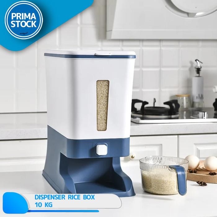 Jual Tempat Beras Rice Box Dispenser 10 Kg Liter Tombol Kran Otomatis ...