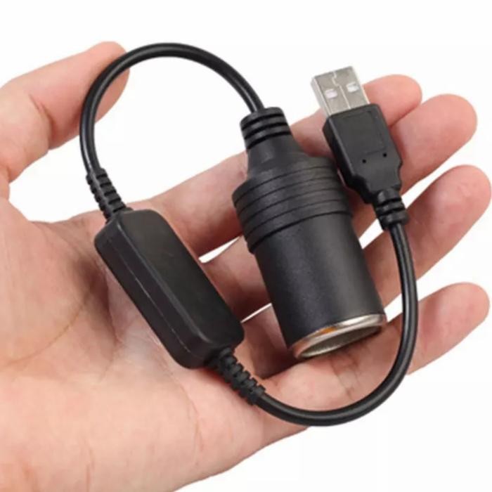 Jual KONVERTER USB TO SOCKET KABEL SAMBUNGAN ADAPTOR CHARGER 5V TO 12V ...