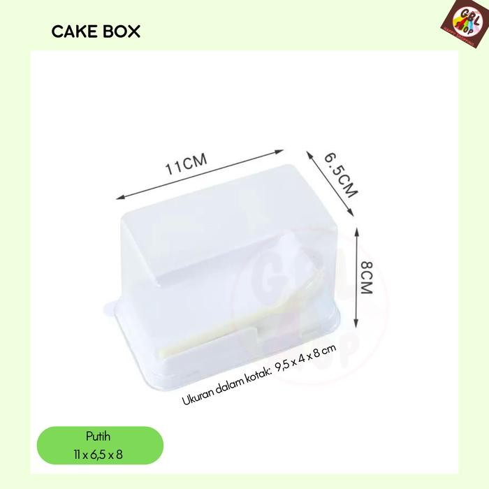 Jual JT Cake Box Plastik Mika Kotak Sushi Kue Roti Bolu ( Ukuran Luar ...