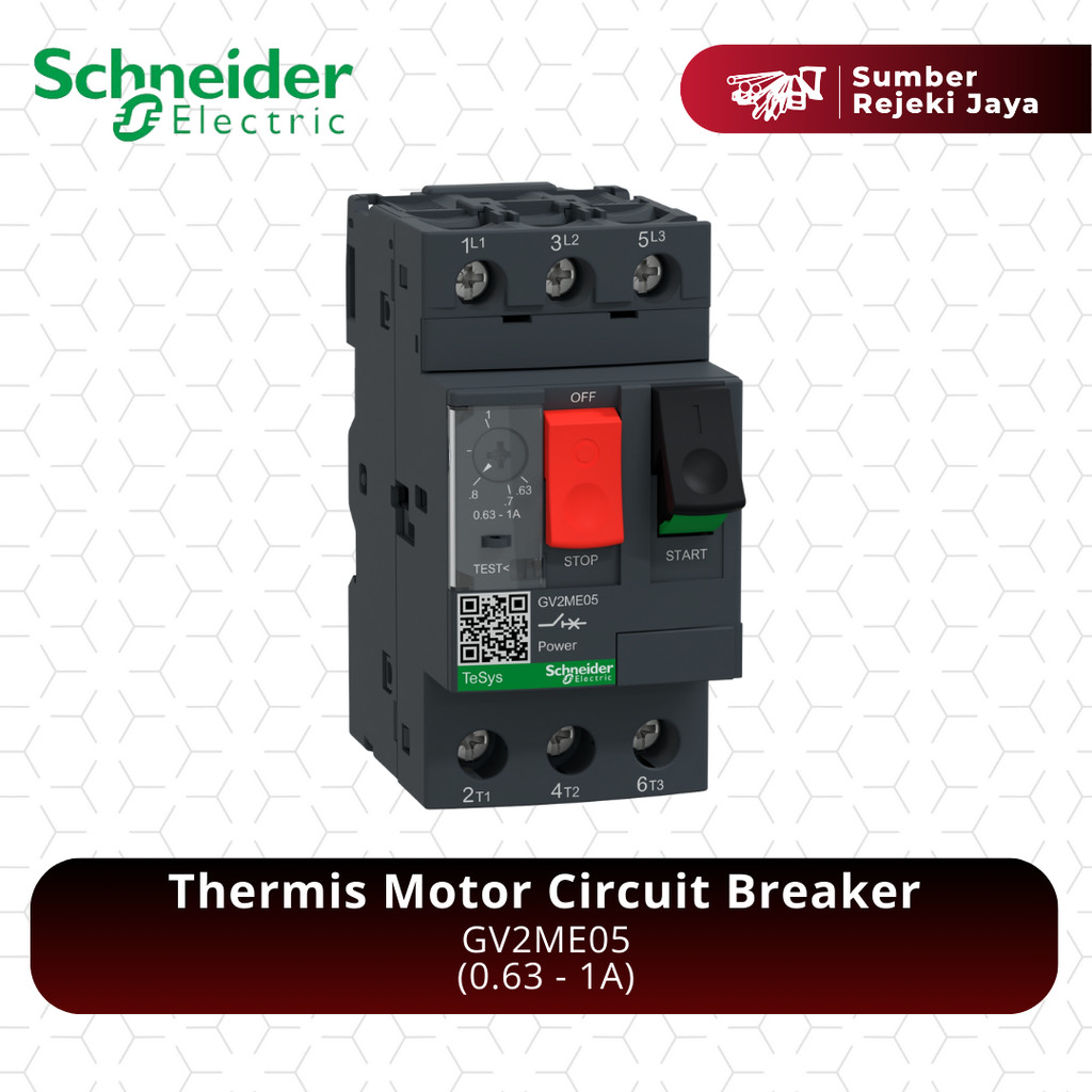 Schneider Thermis Motor Circuit Breaker GV2ME05 (0.63 - 1A)
