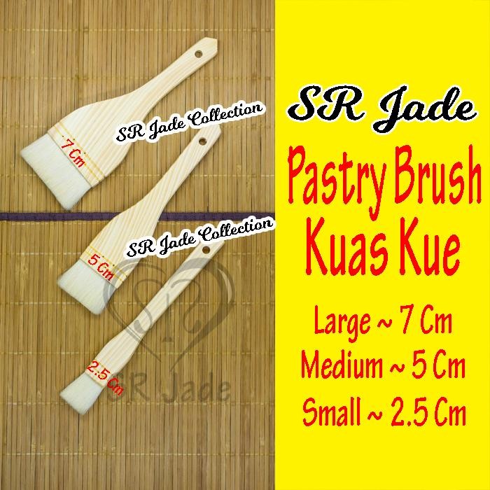 Jual ID PASTRY BRUSH WOOL KUAS KUE KUAS ROTI LOYANG WOODEN HANDLE ...