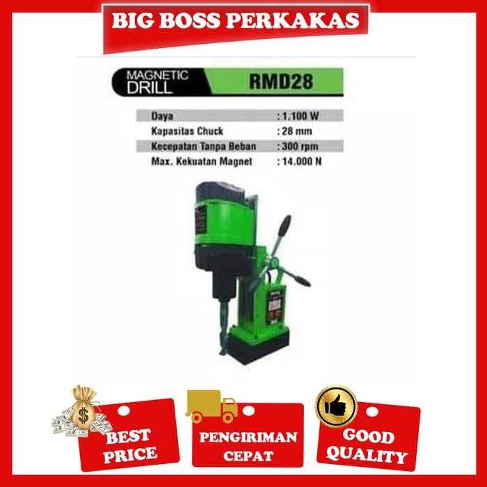 Jual MESIN BOR MAGNET RYU RMD28 RMD 28 MAGNETIC DRILL 28 MM | Shopee ...