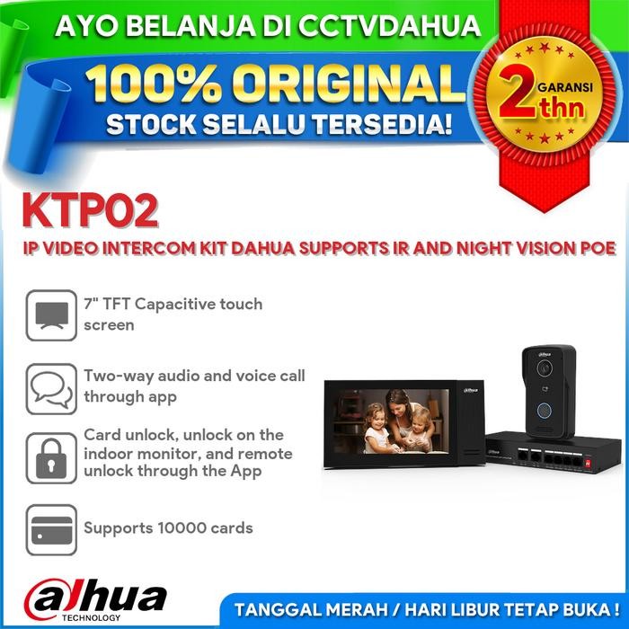 Jual DAHUA KTP02 IP VIDEO INTERCOM KIT DAHUA SUPPORTS IR AND NIGHT ...