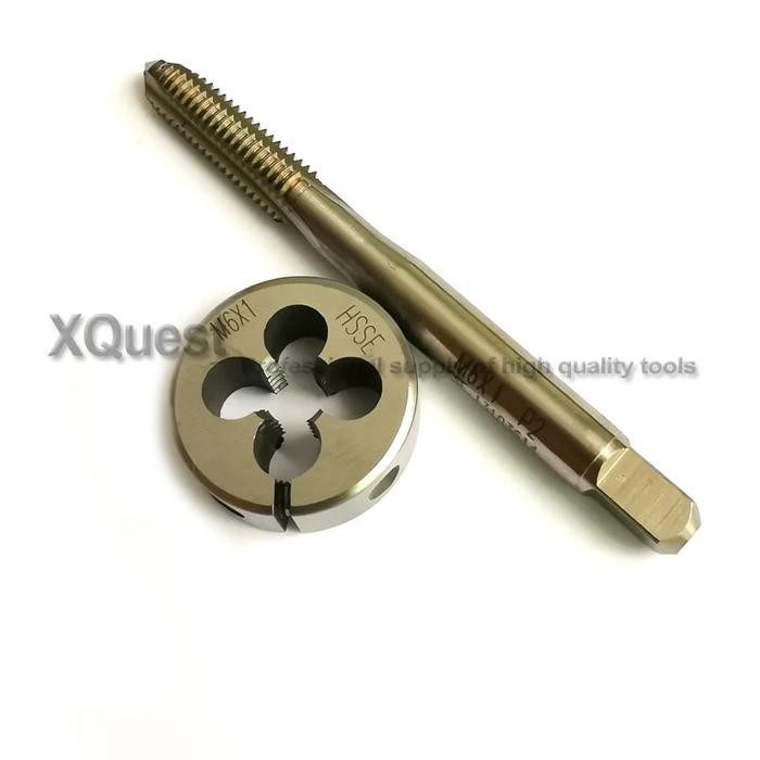 Jual HSSE Metric screw Hand tap Split Die set M6 M6X1.25 M6X1 Fine ...