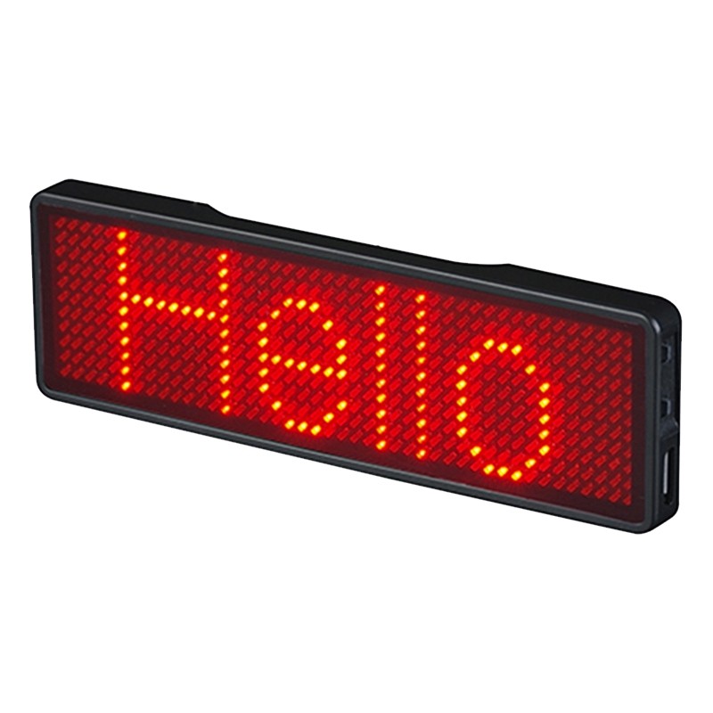 Jual HIHI Bluetooth LED Name Badge Rechargeable Light Sign DIY ...