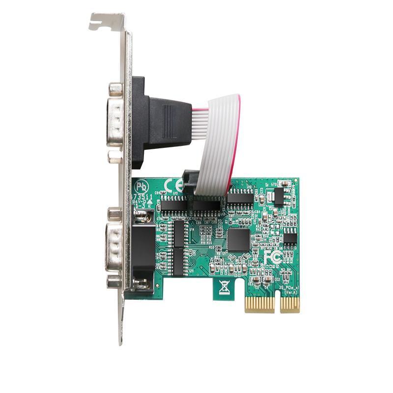 Jual PCIe Dual Serial Expansion Card chip AX99100 2 Port Industrial DB9 ...