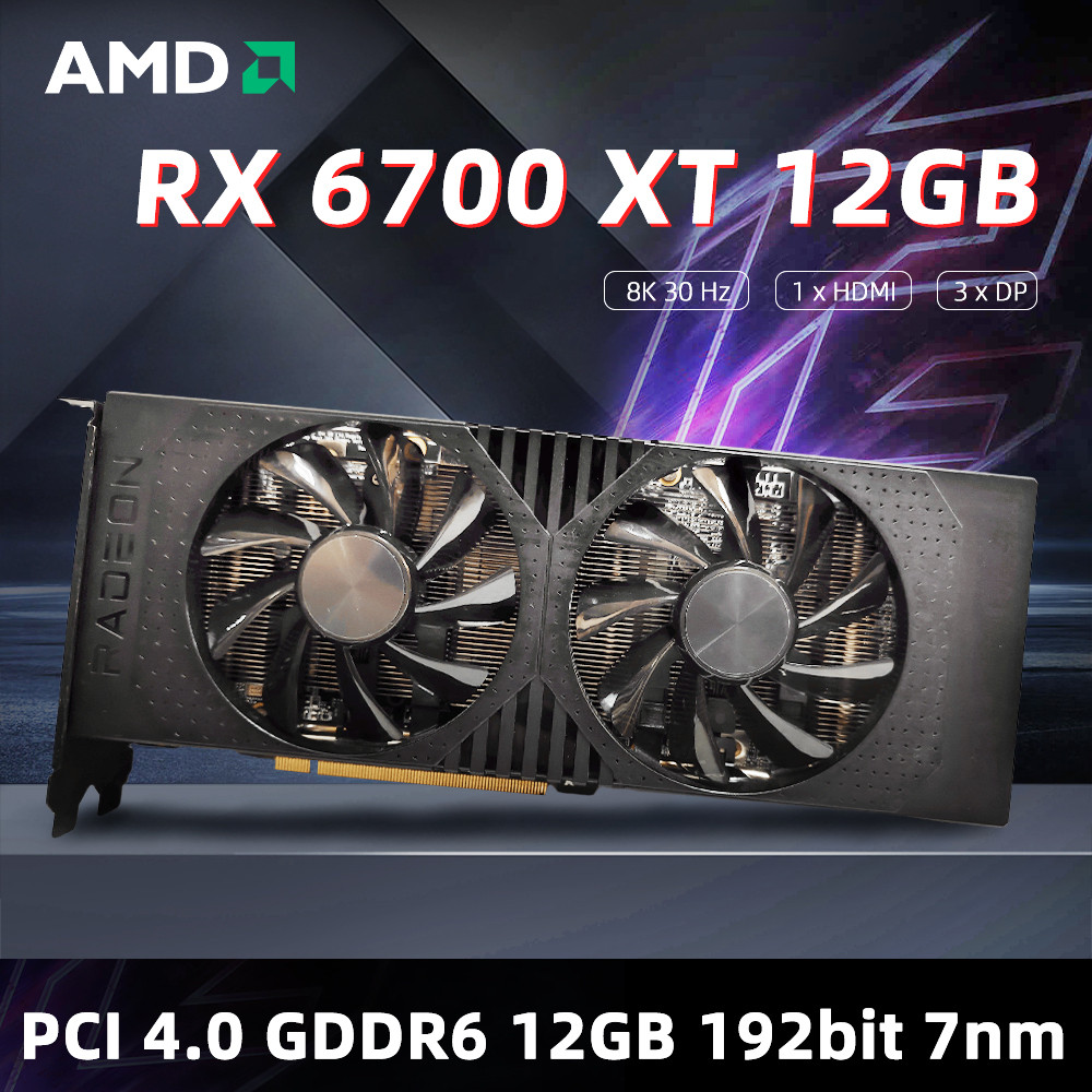 Jual AMD Radeon RX6700 6700XT RX 6700XT 12GB GDDR6 Video Card Desktop ...
