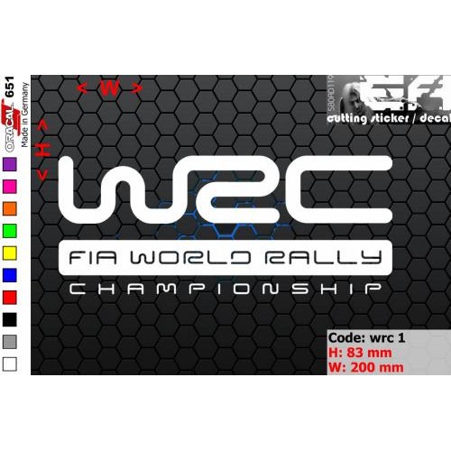 Jual READY EA CUTTING STICKER / DECAL CODE: WRC 1 ( SPONSOR LOGO ...
