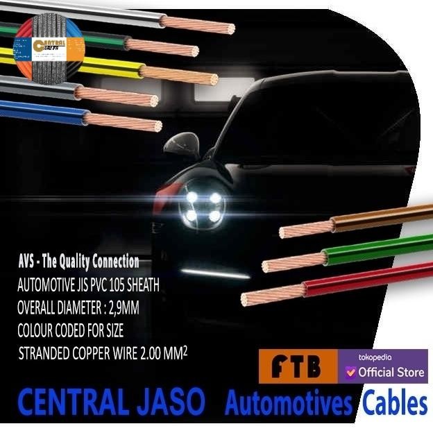 Jual Automotive Cable Kabel Otomotif AVS 2.00 Sqmm 20M ( AVS 2.00mm 2mm ...