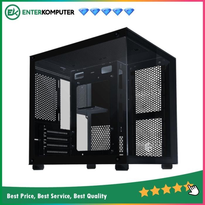 Jual Casing CUBE GAMING SHAFEL Lite S BLACK - mATX Gaming Case - Front ...
