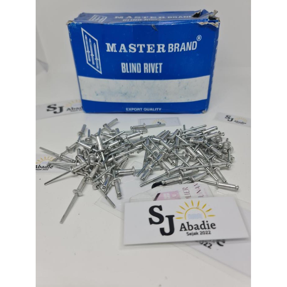 Jual (1 KOTAK) Paku Rivet / Ripet Master Ukuran Dipilih! 500 / 1000 Pcs ...