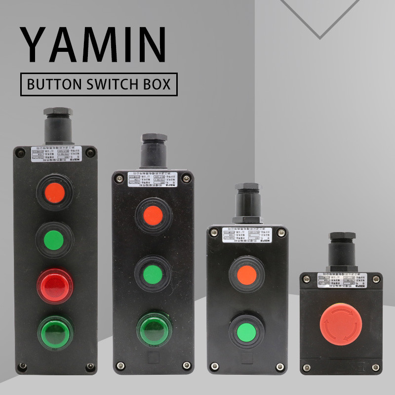Jual Push Button Switch Box Black Engineering Plastic Explosion-proof ...