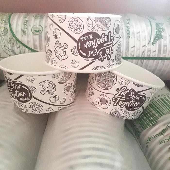 Jual JT Paper rice bowl motif 650 ml | Shopee Indonesia