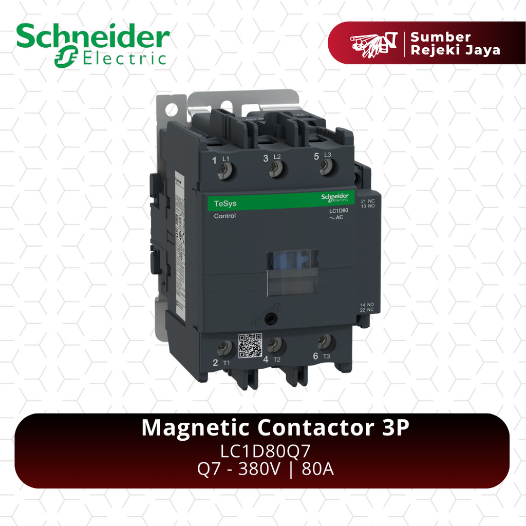 Schneider Kontaktor LC1D80Q7 3P 80A 380VAC 380V | magnetic contactor | Q7