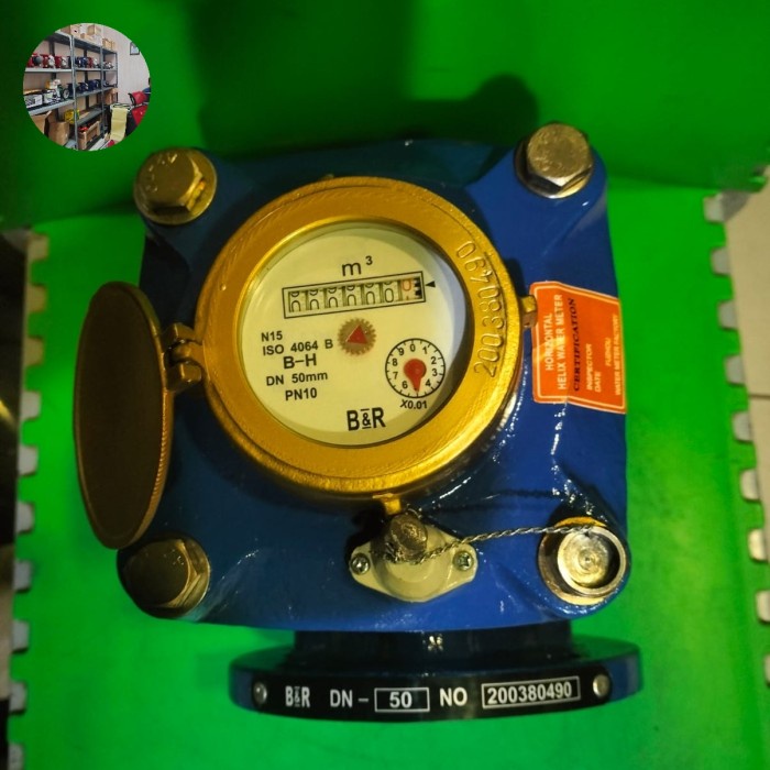 Jual PROMO! Water Meter Merk B&R meteran air bersih Size : 2 inch 50 mm ...