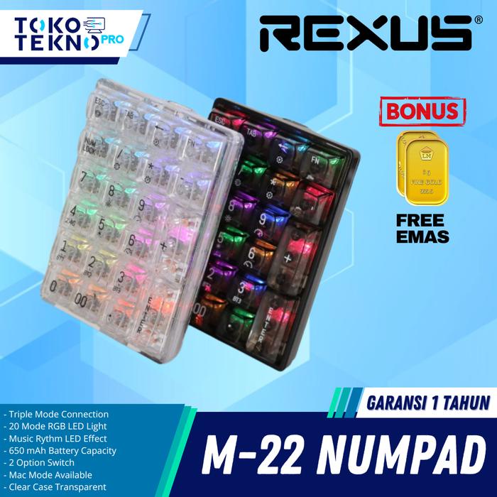 Jual KODE A Rexus Daxa M22 / M-22 Mechanical Numeric Keyboard Gaming ...