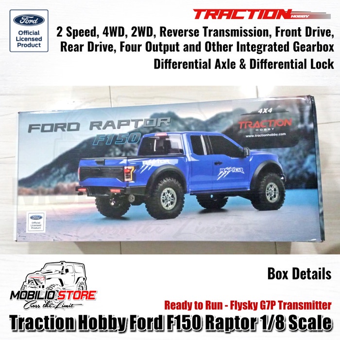 Jual Traction Hobby Ford F150 Raptor 1/8 Scale RTR RC Crawler Adventure ...