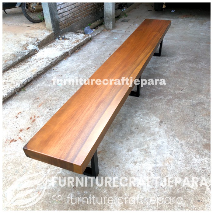 Jual PREMIUM BANGKU KAYU PANJANG BENCH TREMBESI 3 METER KAYU TEBAL ...