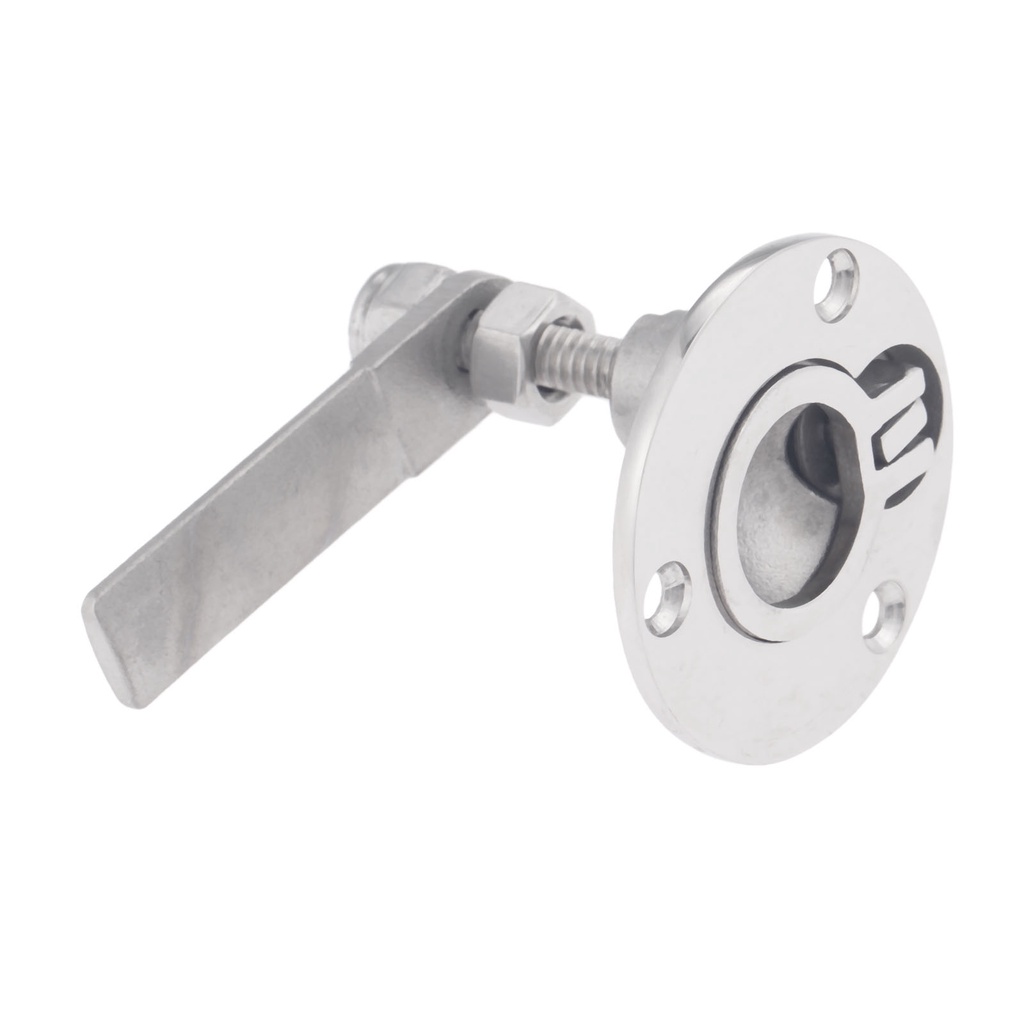 thumbnail image 2 of Large Marine Grade 316 Stainless Steel Flush Hatch Latch - Adjustable Locking Lift Handle For Boats 2 of 14