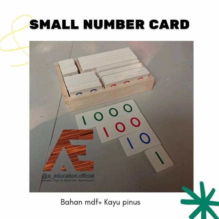 Jual Small Number Card Montessori Asli 100% | Shopee Indonesia