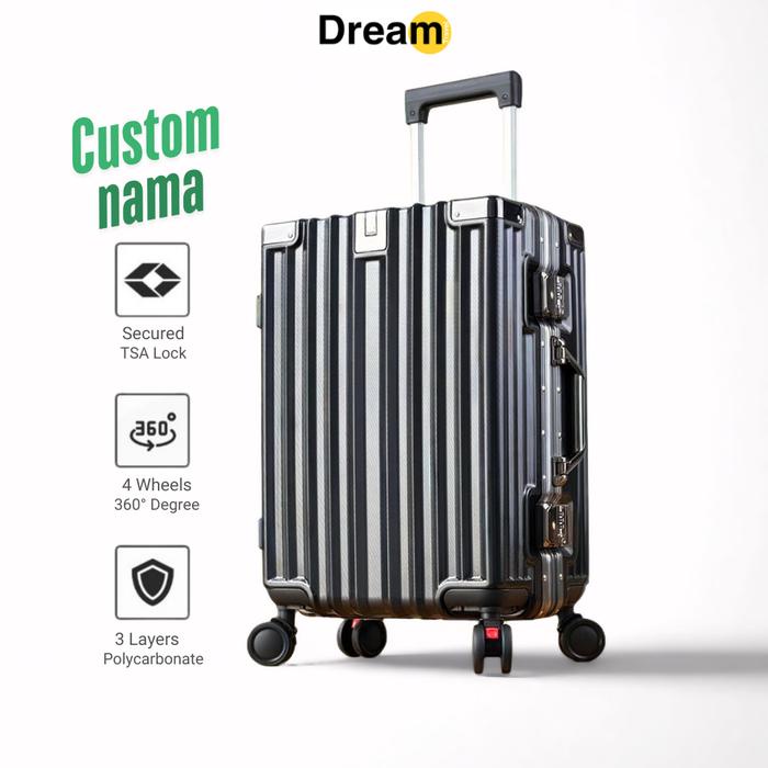 Jual Dream Travel Koper 22 In 24 In Custom Nama Tsa Lock Roda 360 ...