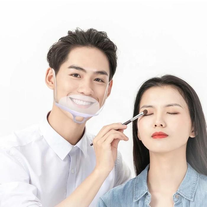 Jual Masker chef Transparan Mika Restoran Koki Masak Penutup Mulut MUA ...