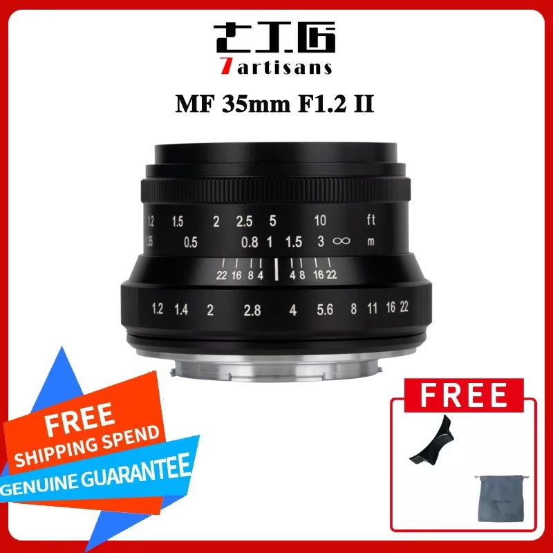 Vision Component 7artisans Objectif Fixe 35 Mm F1.4 Mark II APS-C Mise Au Point Manuelle Grande Ouverture Compatible Avec Appareils Photo Olympus Et Panasonic MFT M4/3 Objectif Grand Angle Panasonic
