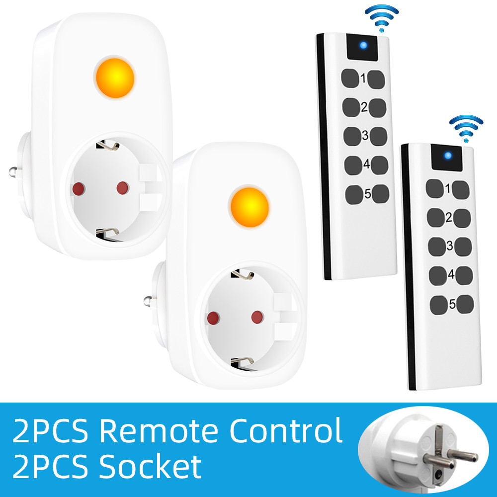Jual Smart Plug EU French Socket RF Switch 433Mhz Universal Remote ...