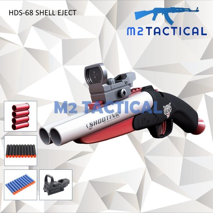 Jual HDS 68 Double Barrel Shotgun Shell Ejection Dart Blaster Kid ...