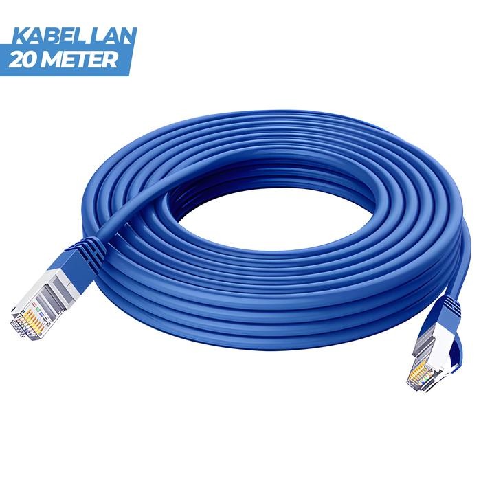 Jual WEI TECH KABEL LAN JADI CAT 5E 20 METER | Shopee Indonesia