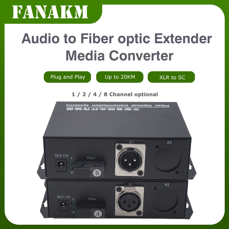 Jual BEST SELLER Balanced Audio To Fiber Optic Extender Media Converter ...