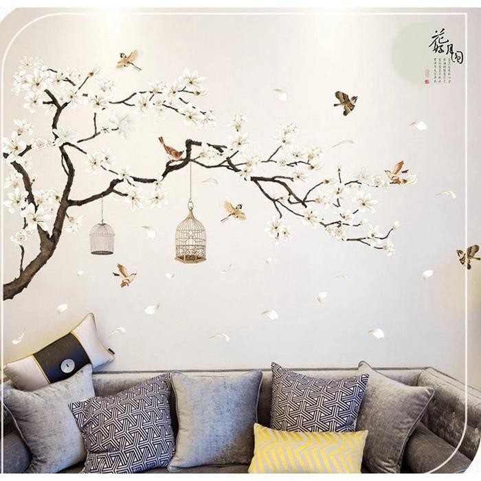 Jual (Expert) SK2022 WALLSTICKER RANTING SAKURA BESAR WALL STIKER ...