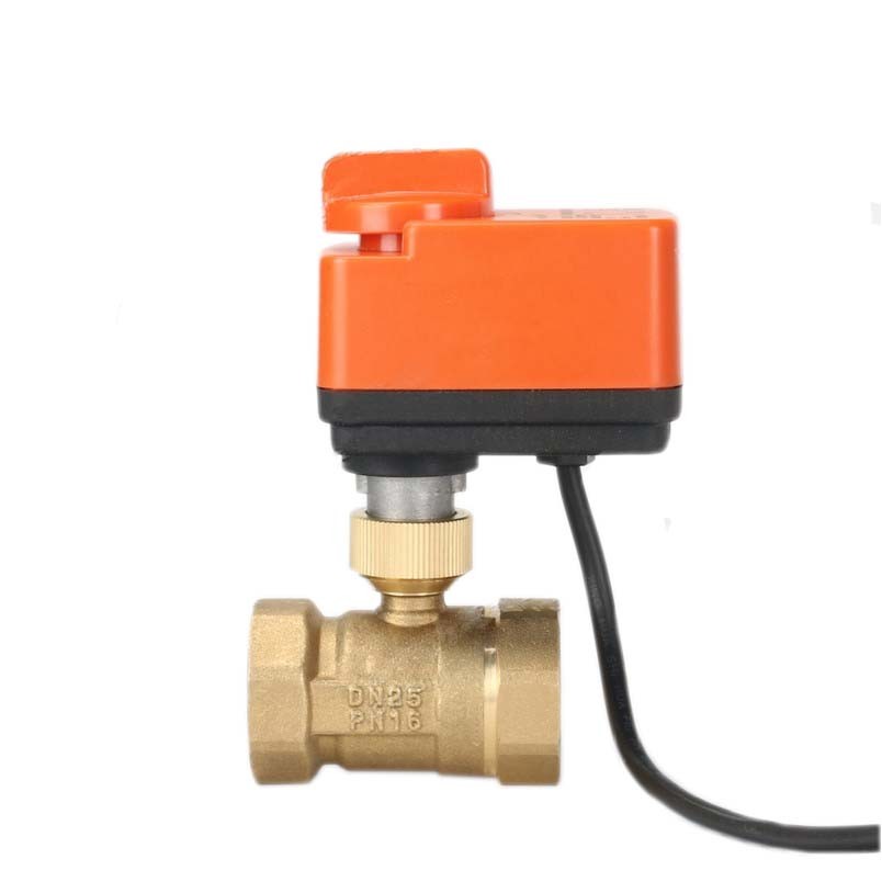 DC 12V 2 Way Motorized Ball Valve G1-1/2 DN40 1.6MPa Electric Brass Ball Valve For Air - View #2