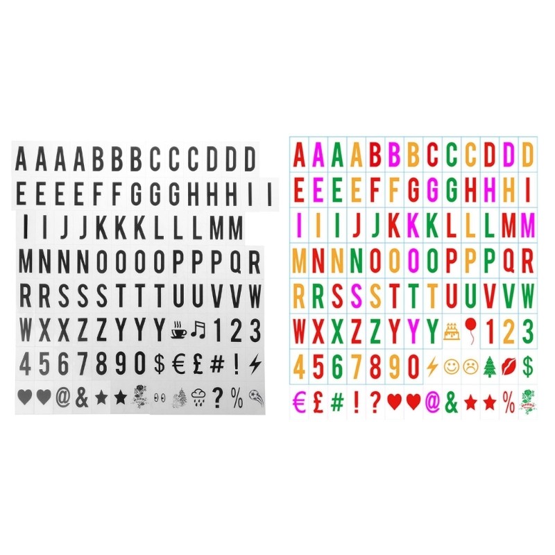 Jual LED Light Luminous Box Letters Number Cards DIY Cinema Light Box ...