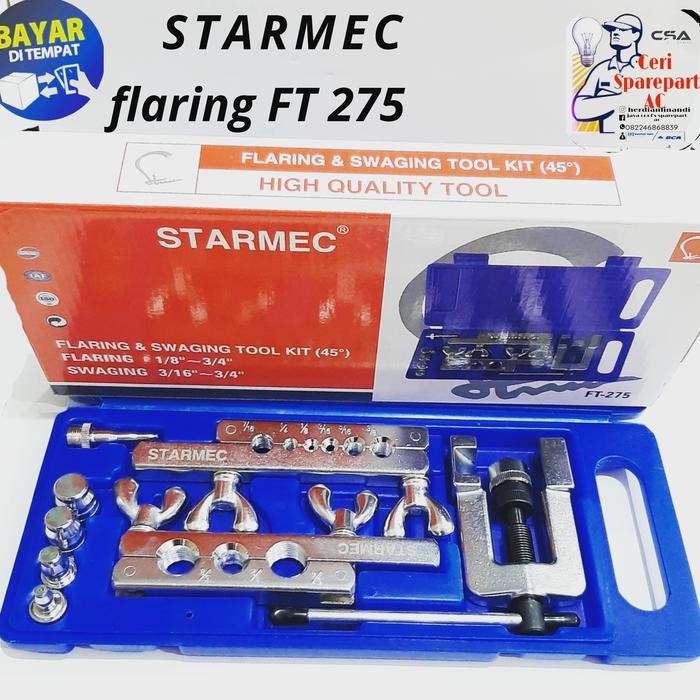 Jual SiapKirim- STARMEC flaring tool set swaging sock FT275 plus box ...