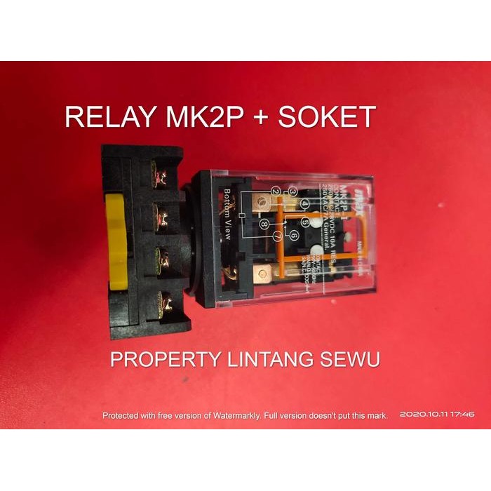 Jual Gass.! Relay Mk2P 220V Ac 8 Pin Plus Soket Socket | Shopee Indonesia