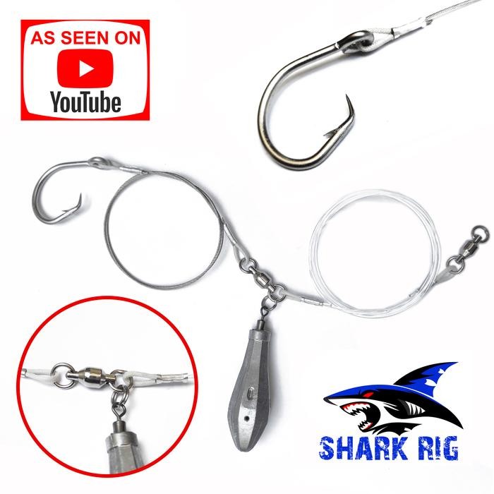 Jual PREMIUM Rangkaian Pancing Big Game Shark Rig BlacktipH Upgraded ...