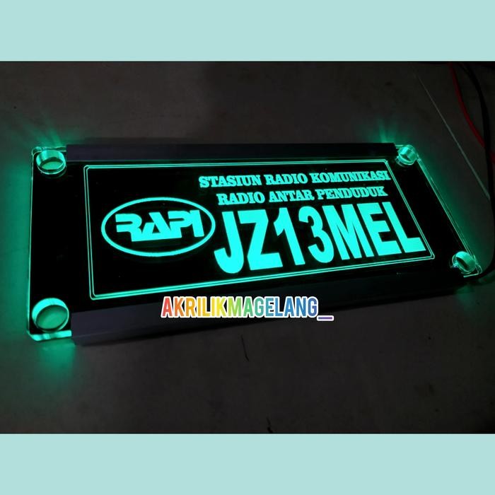 Jual PREMIUM Papan Nama Akrilik Custom Call Sign Radio Orari Petunjuk ...