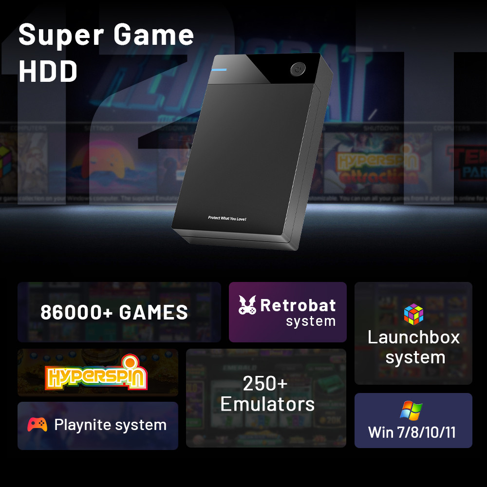 Jual Super Console 12T Gaming HDD with Hyperspin Launchbox Retrobat ...