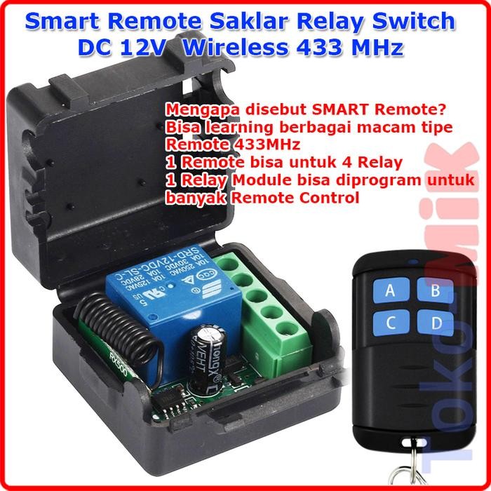 Jual Smart Remote Switch Saklar DC 12V Wireless 433 MHz Access Control ...