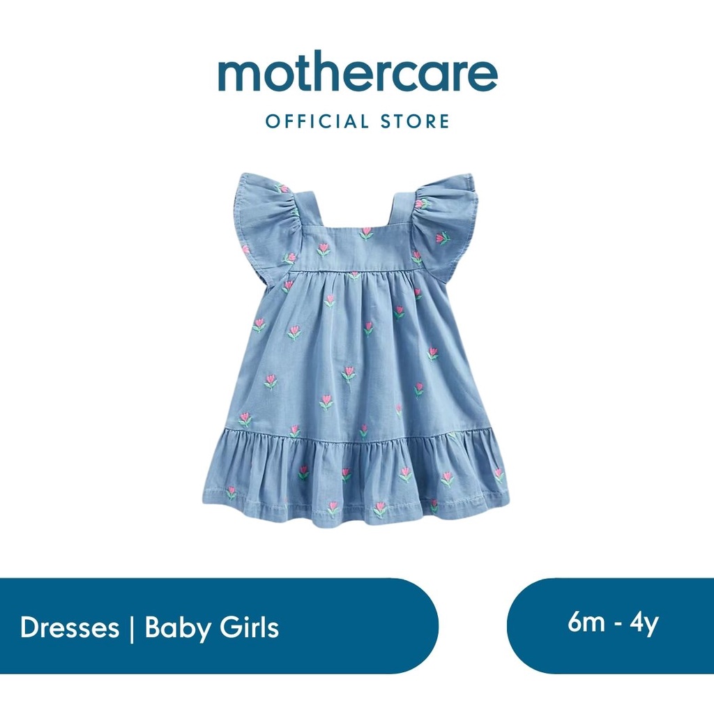 Mothercare Blue Broderie Dress
