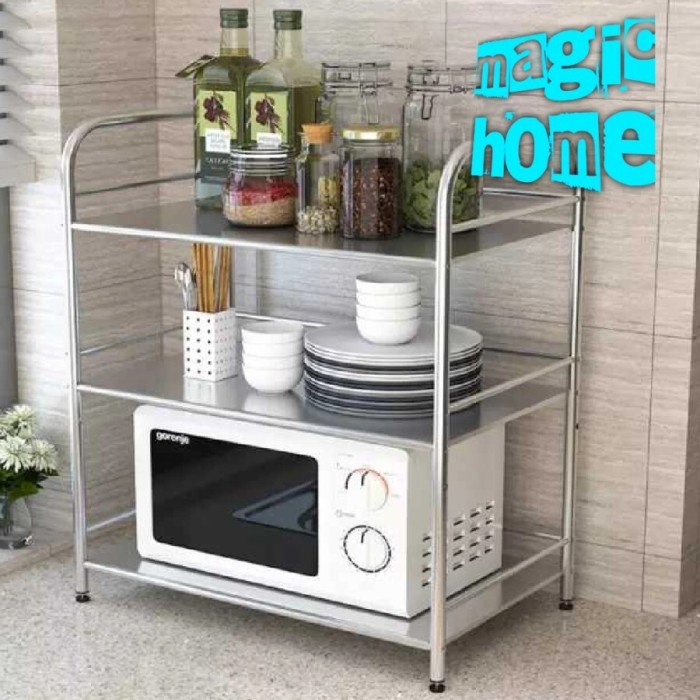Jual Rak Oven Stainles 2 Susun Rak Microwave Kompor Listrik Rice Cooker ...