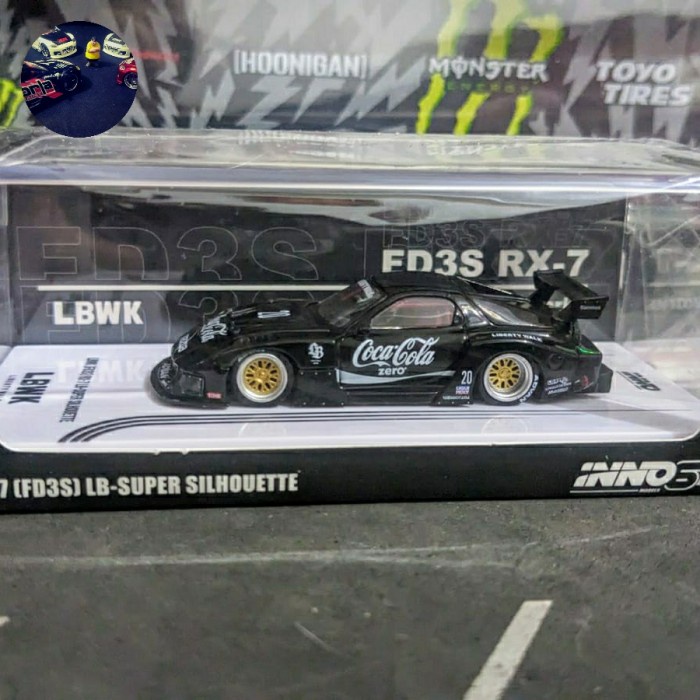 Jual Diecast Inno64 Mazda RX7 RX 7 FD3S LB Super Silhoutte Coca Cola ...