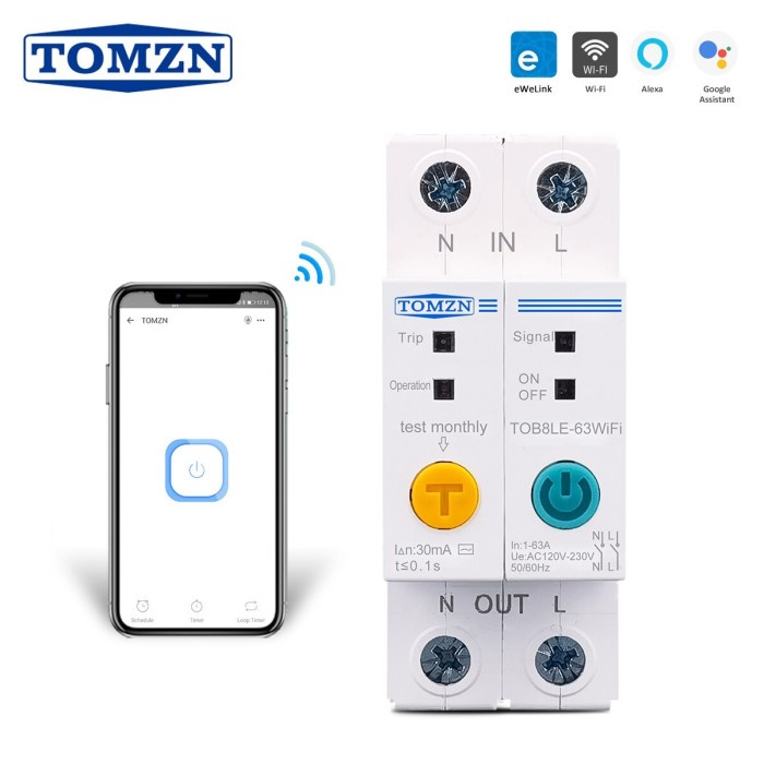 Jual TERMURAH! EWELINK WIFI ON-OFF SWITCH BREAKER 63A 2P WITH LEAKAGE ...