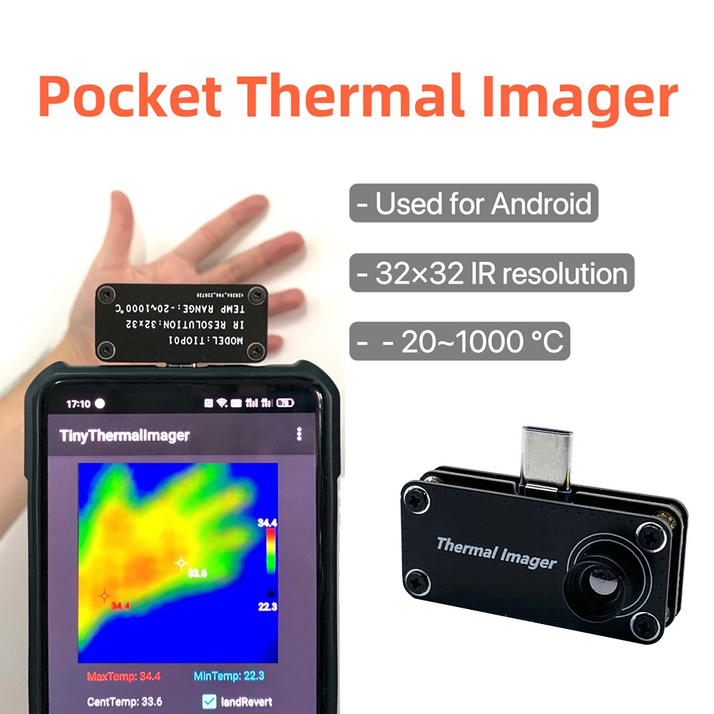 Jual TIOP01 Thermal Imaging Camera for Android Phones Infrared Thermal ...